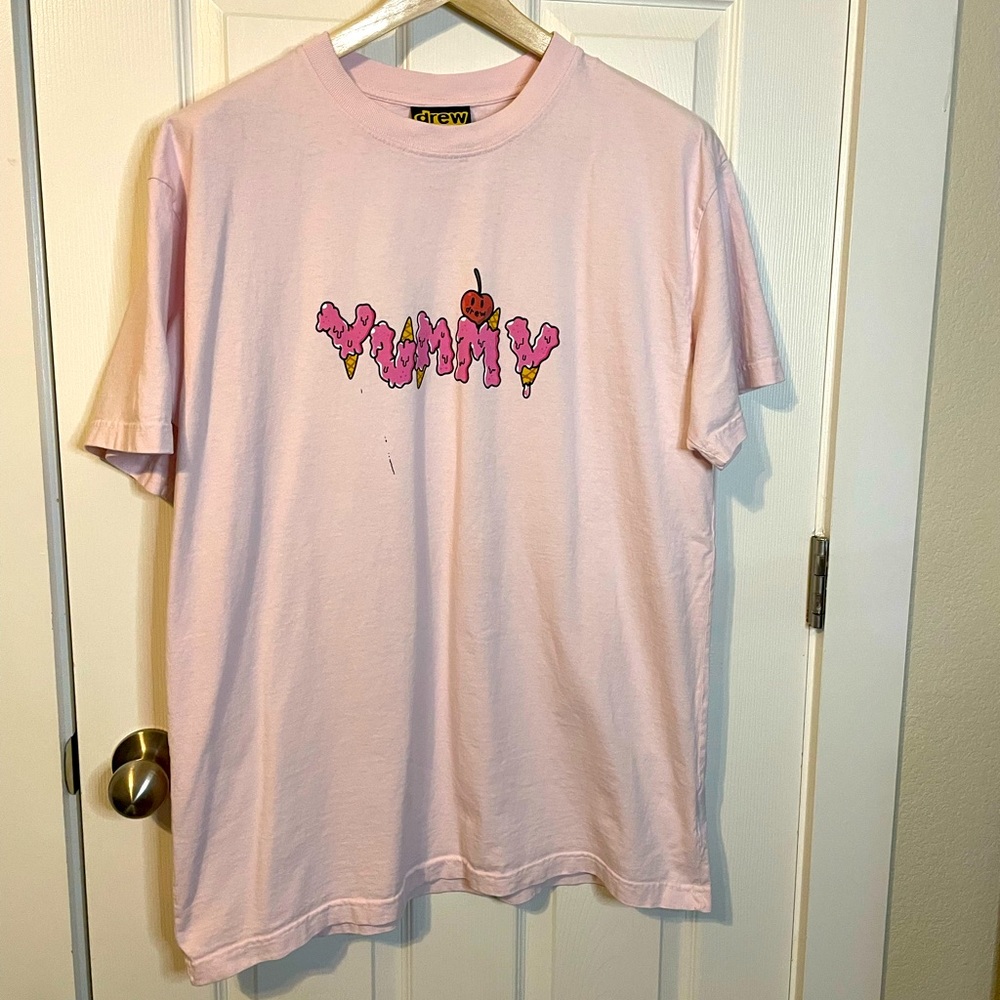 Drew House x Justin Bieber pink ‘Yummy’ ice cream graphic tee sz XL